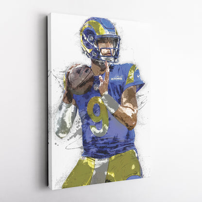 Matthew Stafford Canvas Art – Los Angeles Rams Wall Decor