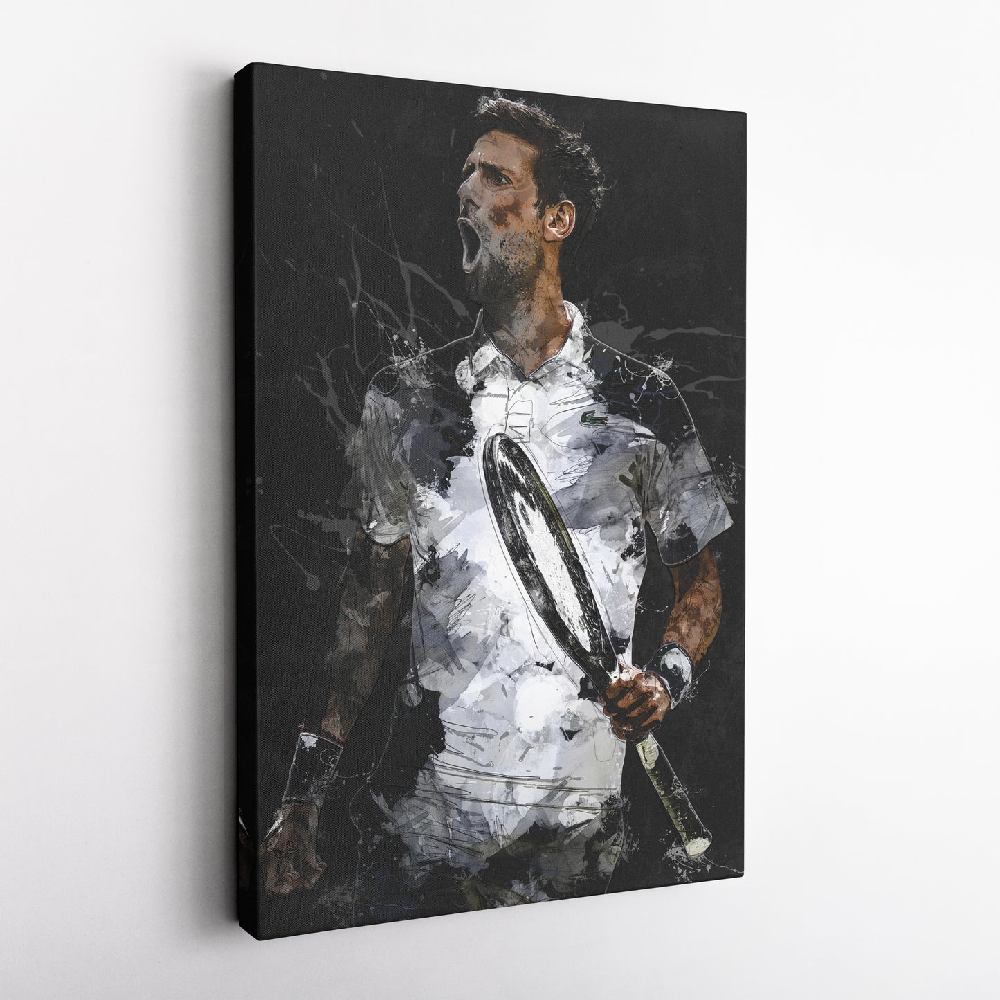 Novak Djokovic Canvas Print – Iconic Tennis Wall Art for Man Cave or Home