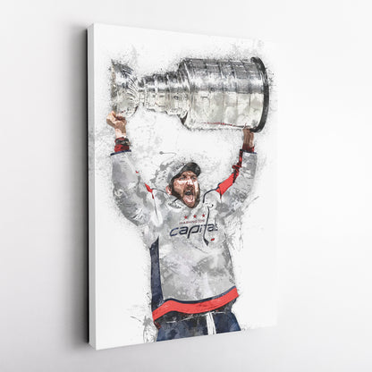 Alexander Ovechkin Canvas Art - Washington Capitals Wall Decor