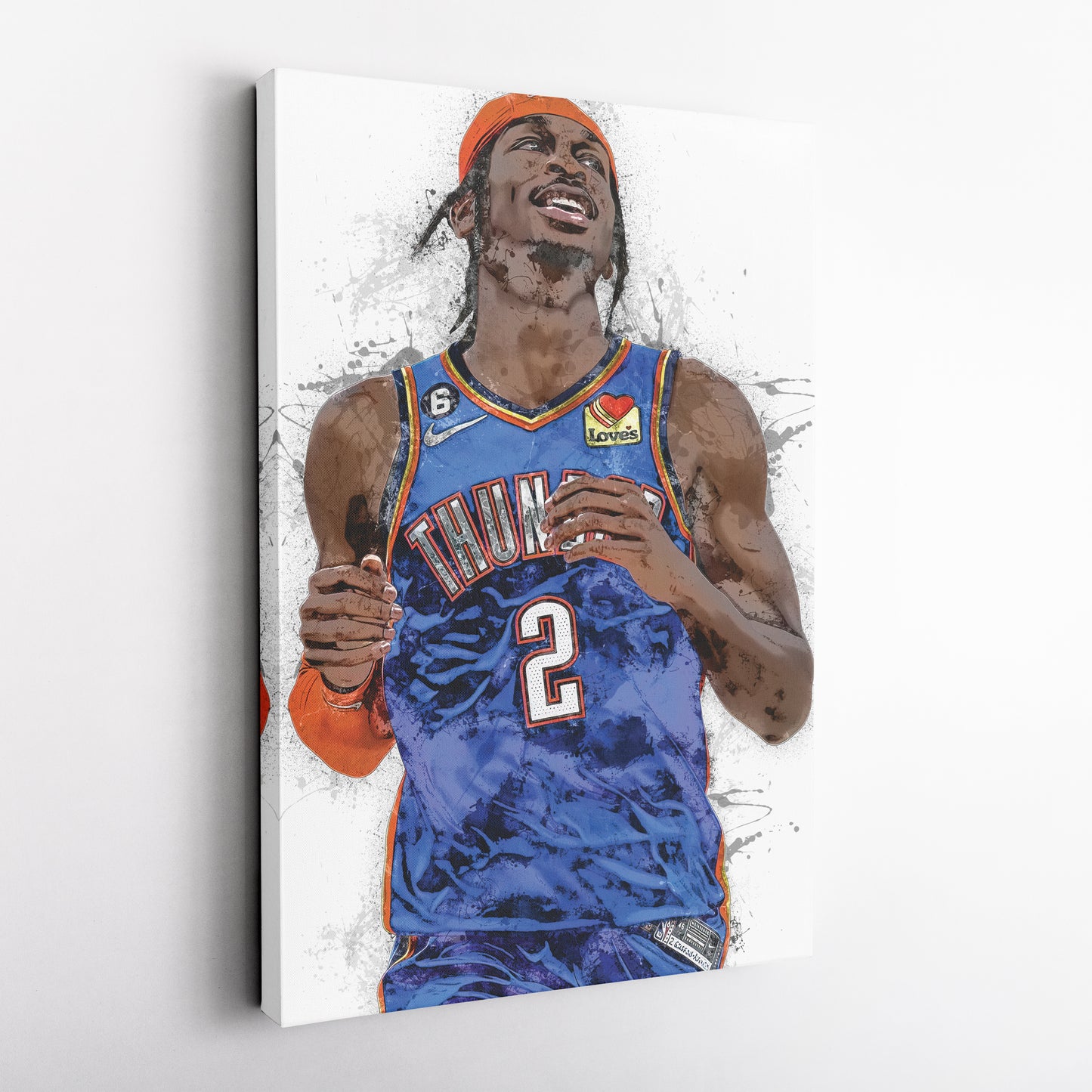 Shai Gilgeous-Alexander Canvas Art – Oklahoma City Thunder Wall Decor