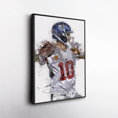 Eli Manning Canvas Art – New York Giants Wall Decor