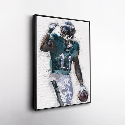 A.J. Brown Canvas Art - Philadelphia Eagles Wall Decor