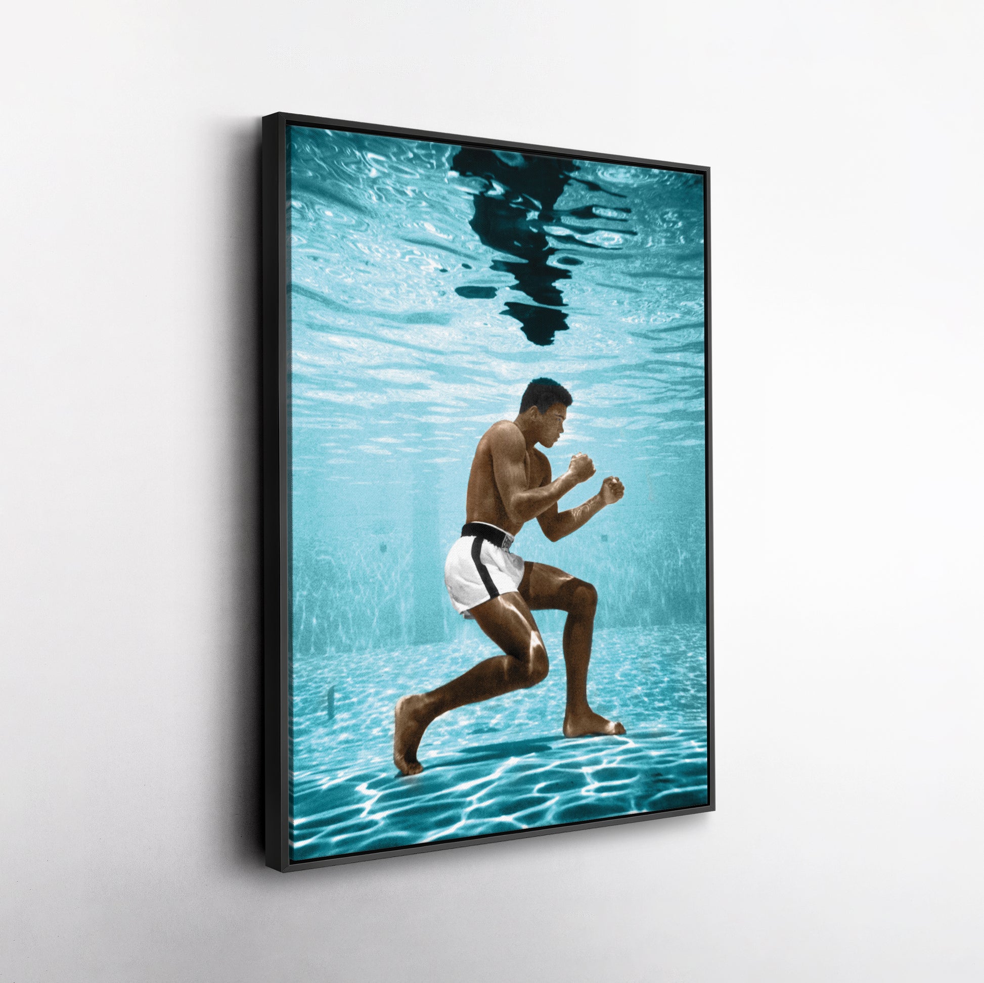 Muhammad Ali Underwater Canvas – Boxing Wall Art for Home Decor