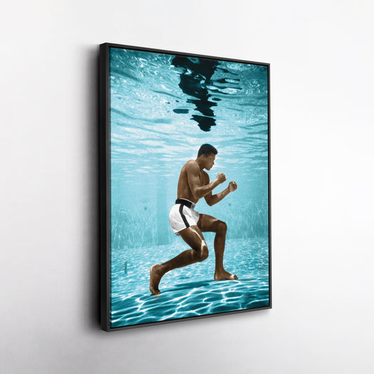 Muhammad Ali Underwater Canvas – Boxing Wall Art for Home Decor