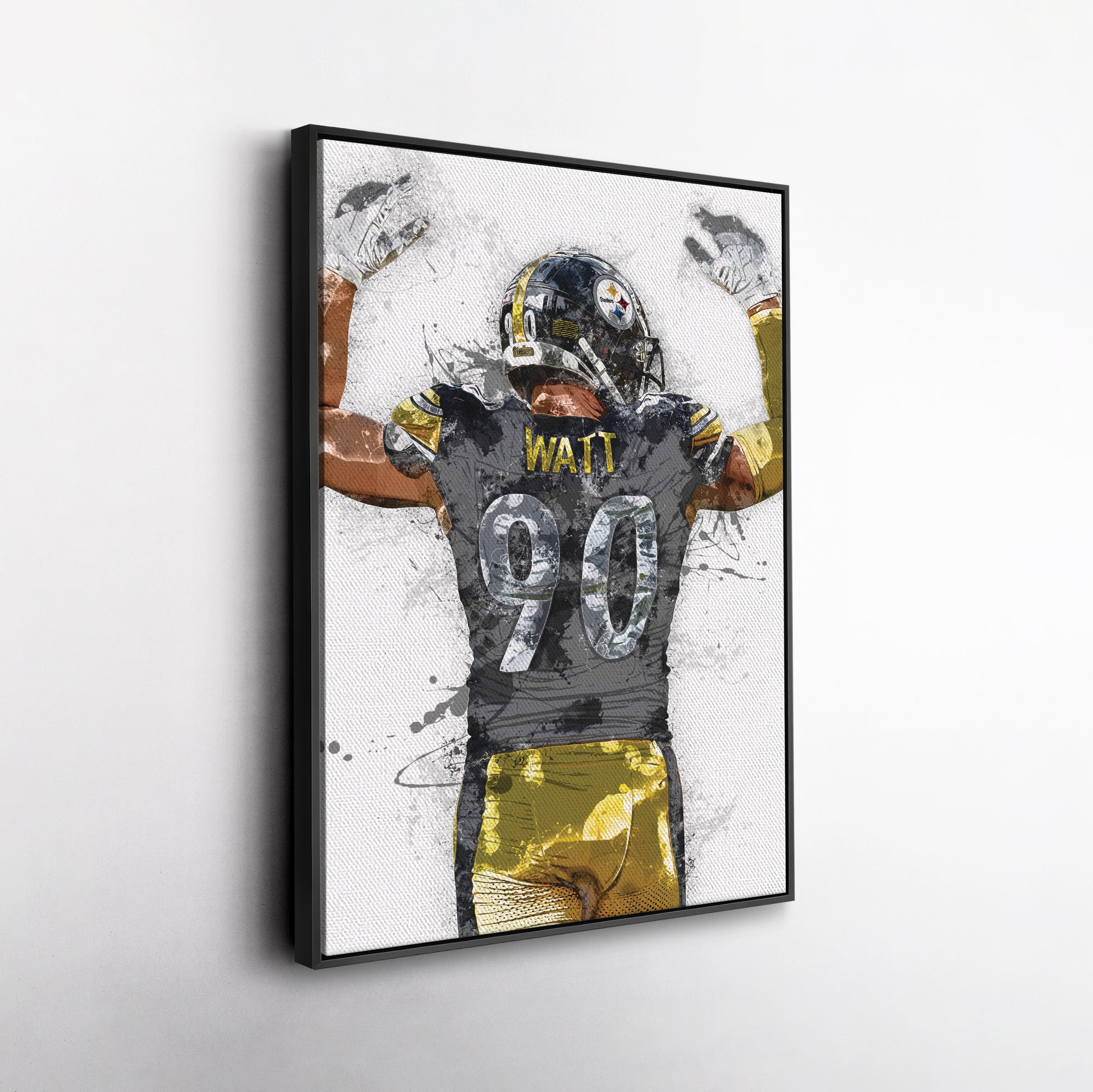 T.J. Watt Canvas Art – Pittsburgh Steelers Wall Decor