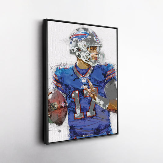 Josh Allen Canvas Art – Buffalo Bills Wall Decor