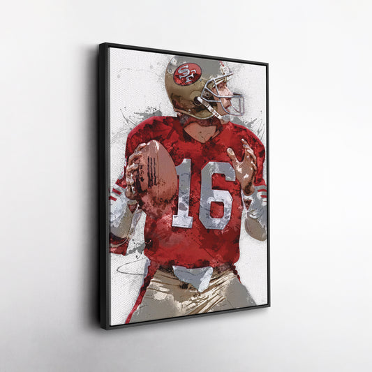 Joe Montana Canvas Art – San Francisco 49ers Wall Decor