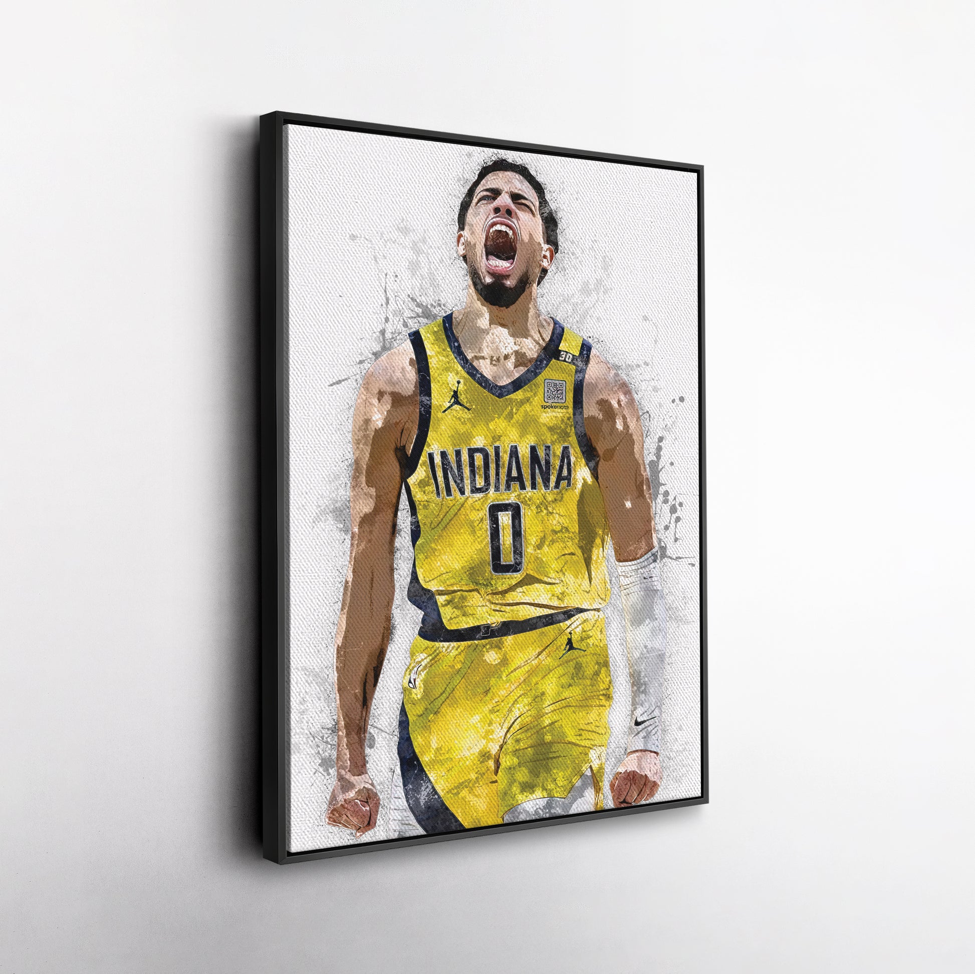 Tyrese Haliburton Canvas Art – Indiana Pacers Wall Decor