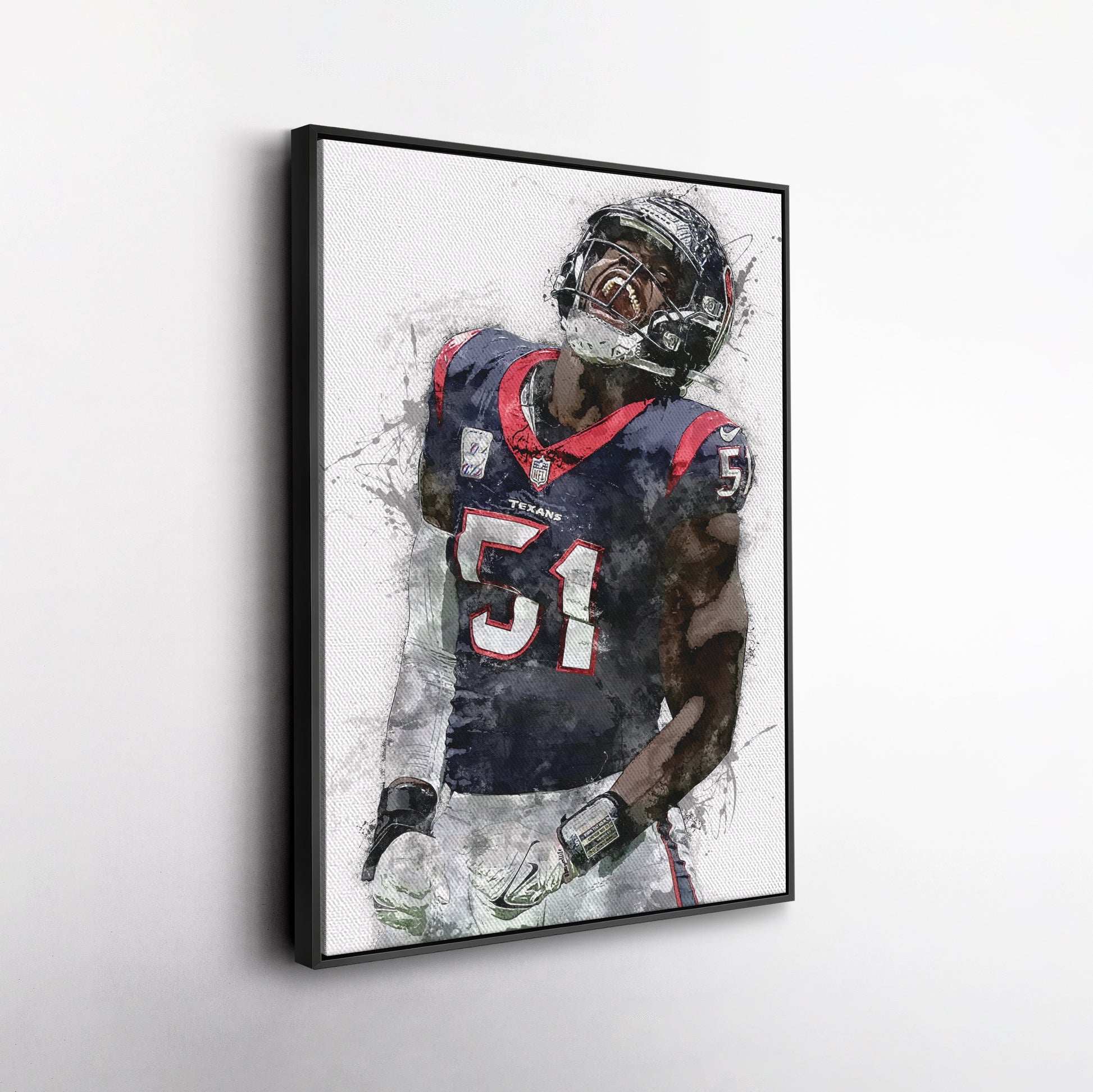 Will Anderson Jr. Canvas Art – Houston Texans Wall Decor