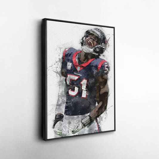 Will Anderson Jr. Canvas Art – Houston Texans Wall Decor