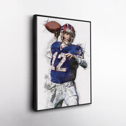 Jim Kelly Canvas Art – Buffalo Bills Wall Decor