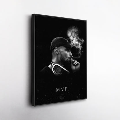 Stephen Curry Cigar Canvas – NBA Champion Wall Art