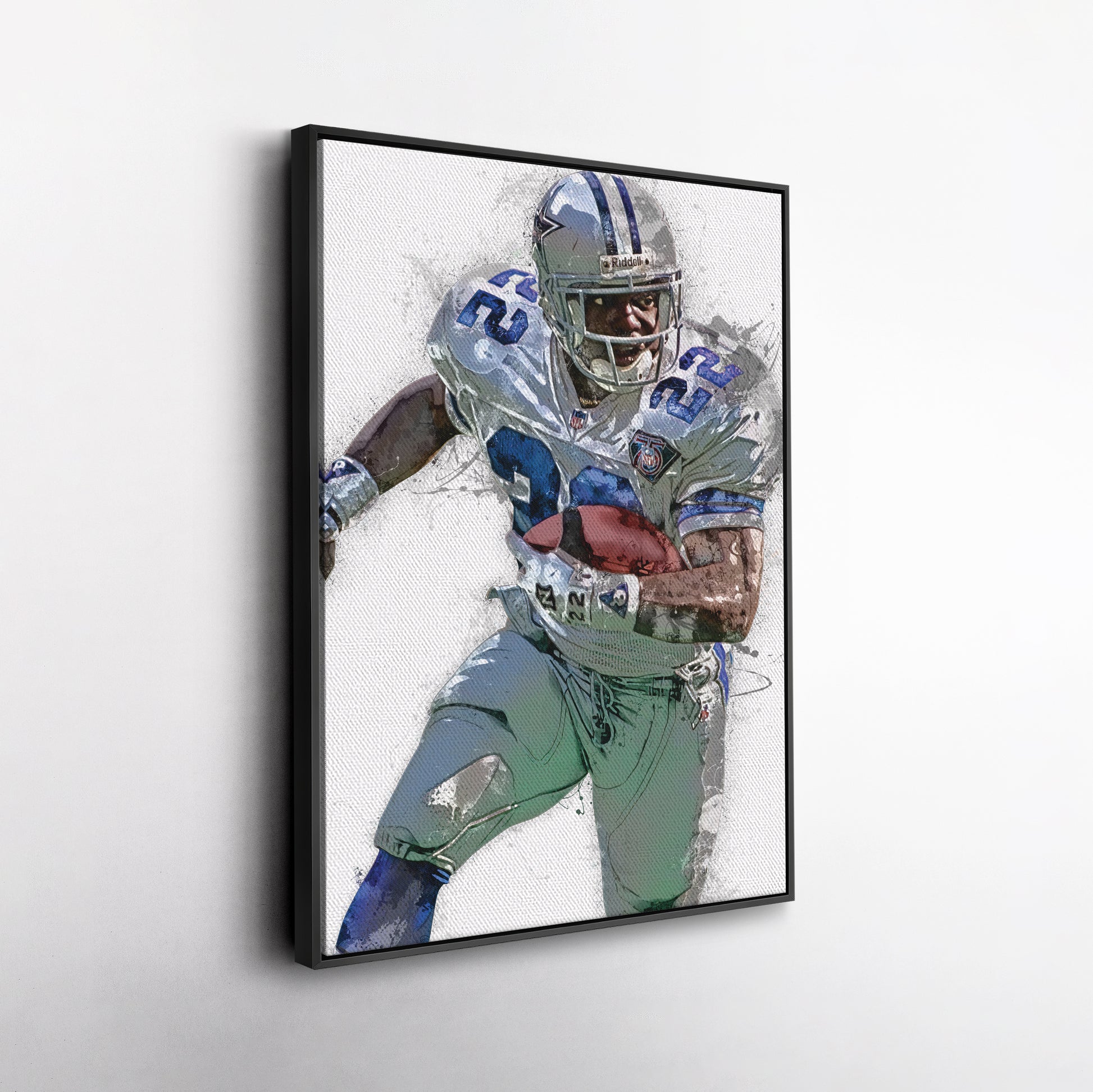 Emmitt Smith Canvas Art – Dallas Cowboys Wall Decor