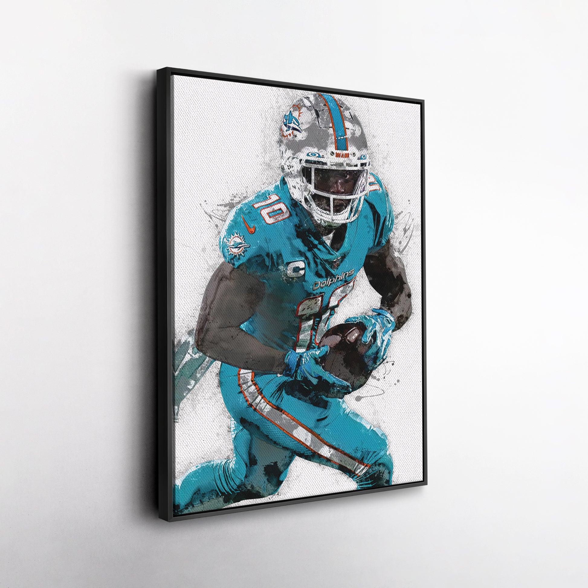 Tyreek Hill Canvas Art – Miami Dolphins Wall Decor
