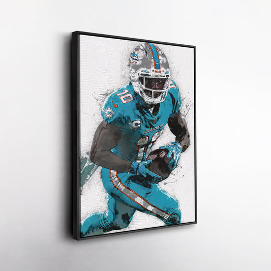 Tyreek Hill Canvas Art – Miami Dolphins Wall Decor