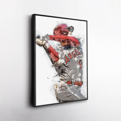 Shohei Ohtani Canvas Art – Los Angeles Angels Wall Decor