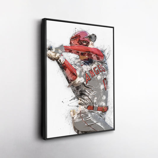 Shohei Ohtani Canvas Art – Los Angeles Angels Wall Decor