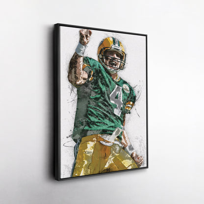 Brett Favre Canvas Art – Green Bay Packers Wall Decor