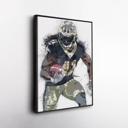Alvin Kamara Canvas Art – New Orleans Saints Wall Decor