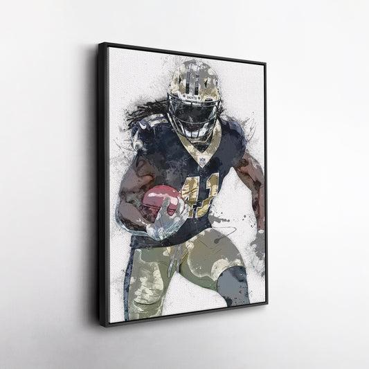 Alvin Kamara Canvas Art – New Orleans Saints Wall Decor