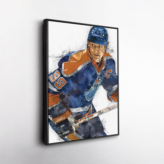 Wayne Gretzky Canvas Art – Edmonton Oilers Wall Decor