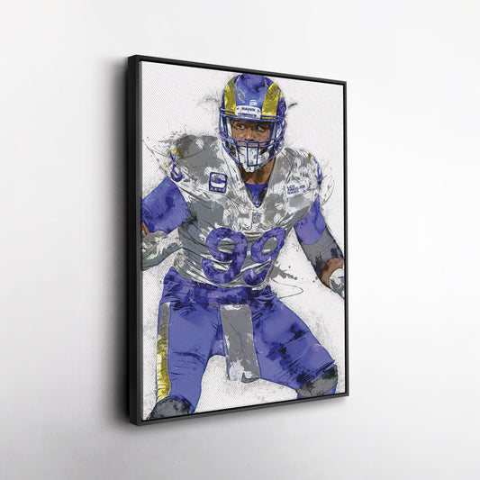 Aaron Donald Canvas Art – Los Angeles Rams Wall Decor