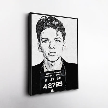 Frank Sinatra Mugshot Canvas – Vintage Wall Art Decor