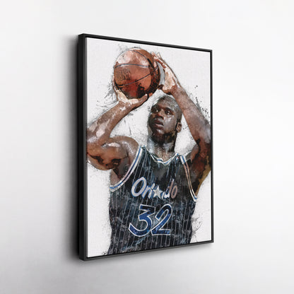 Shaquille O'Neal Canvas Art – Orlando Magic Wall Decor