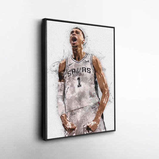 Victor Wembanyama Canvas Art – San Antonio Spurs Wall Decor