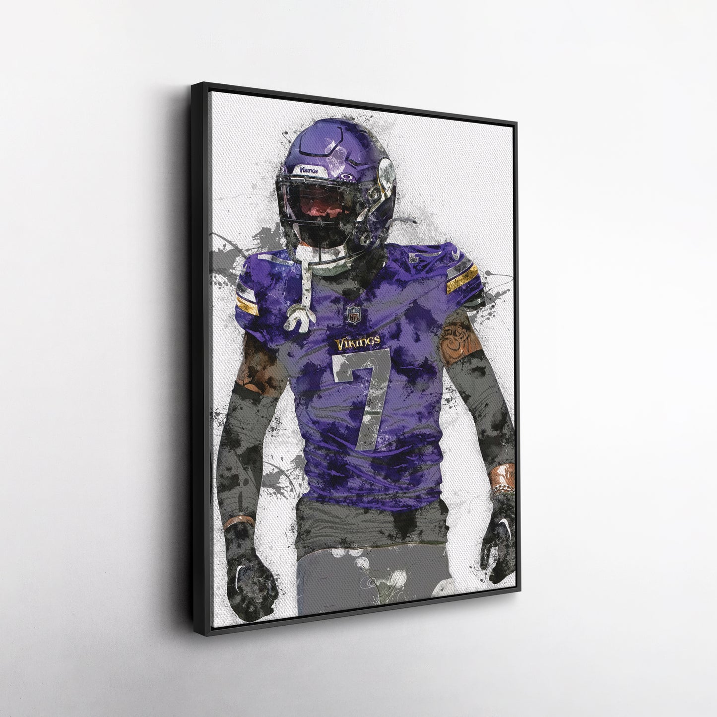 Byron Murphy Jr. Canvas Art – Minnesota Vikings Wall Decor