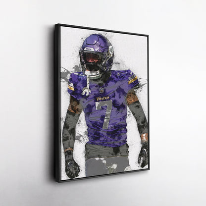 Byron Murphy Jr. Canvas Art – Minnesota Vikings Wall Decor