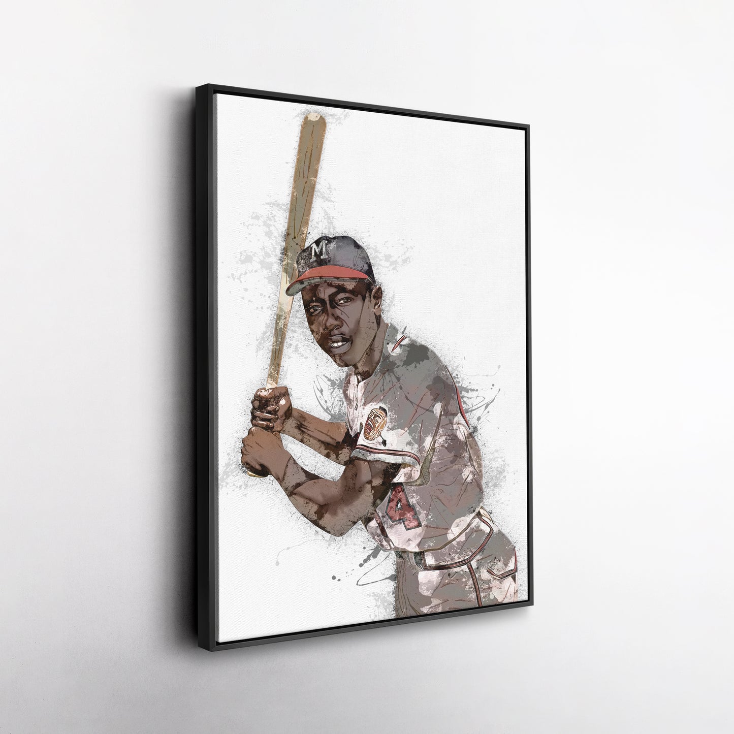 Hank Aaron Canvas Art – Atlanta Braves Wall Decor