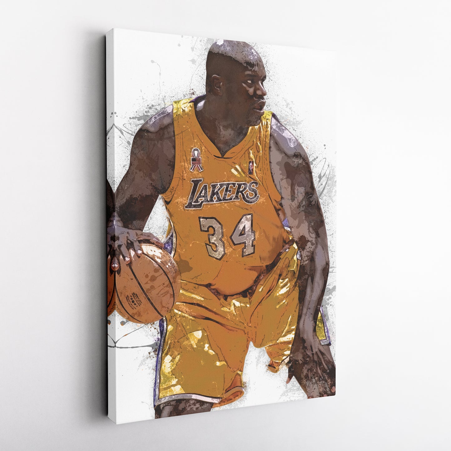 Shaquille O'Neal Canvas Art – Los Angeles Lakers Wall Decor