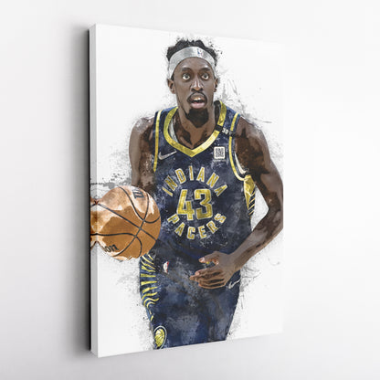 Pascal Siakam Canvas Art – Indiana Pacers Wall Decor