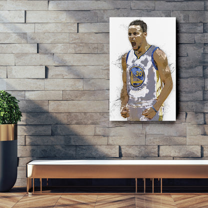 Stephen Curry Canvas Art – Golden State Warriors Wall Decor