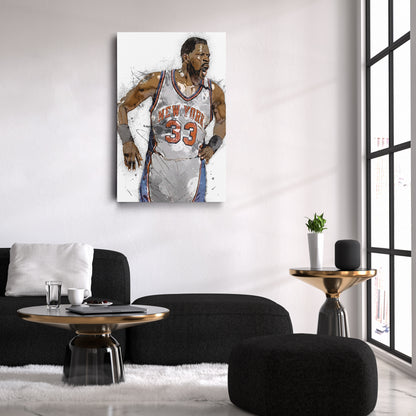 Patrick Ewing Canvas Art – New York Knicks Wall Decor