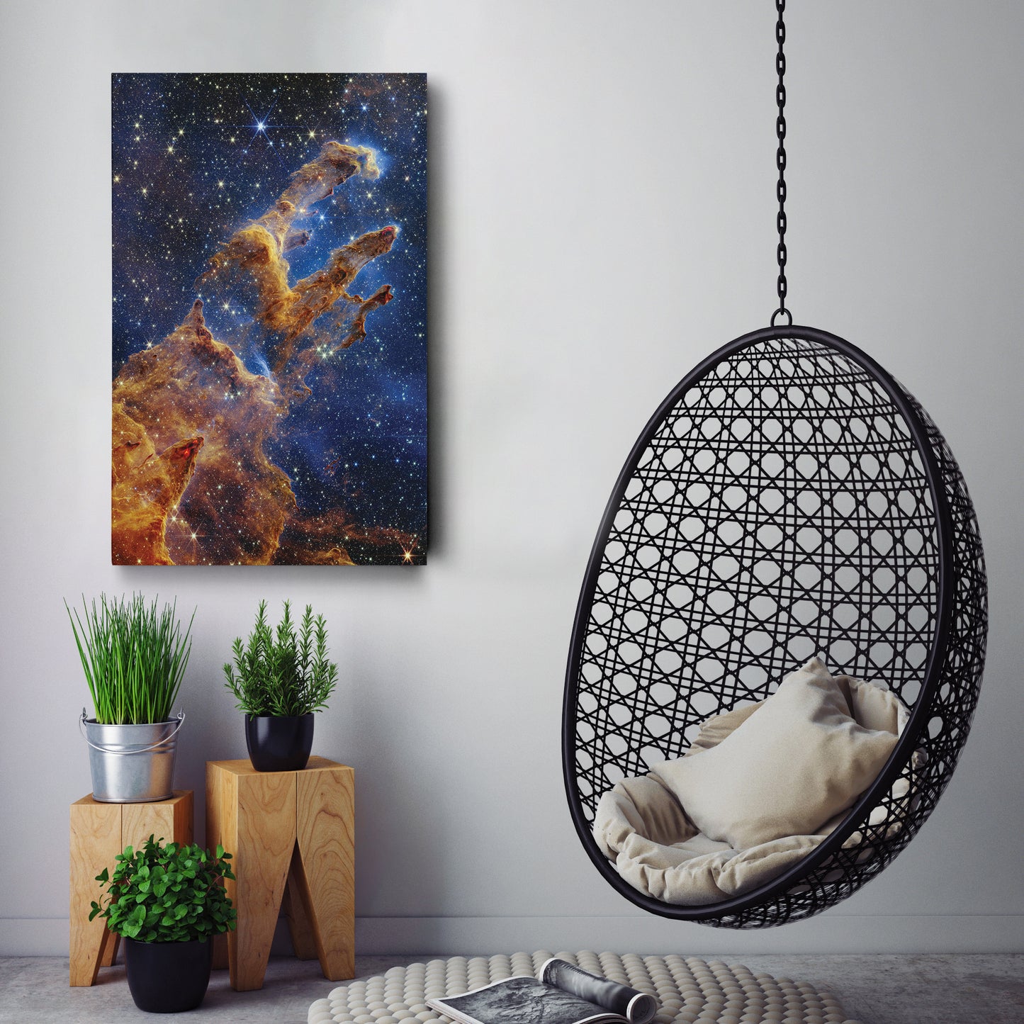 Pillars of Creation NASA Canvas Art - James Webb Space Telescope Decor