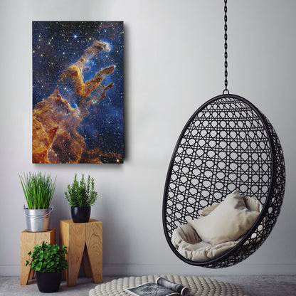Pillars of Creation NASA Canvas Art - James Webb Space Telescope Decor