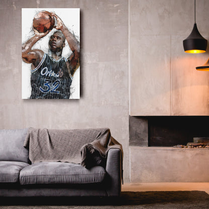 Shaquille O'Neal Canvas Art – Orlando Magic Wall Decor