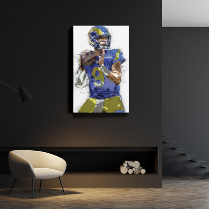 Matthew Stafford Canvas Art – Los Angeles Rams Wall Decor