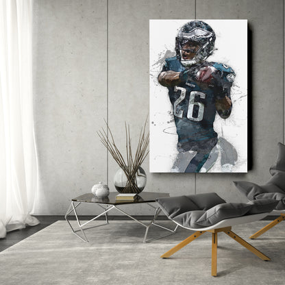 Saquon Barkley Canvas Art - Philadelphia Eagles Wall Decor