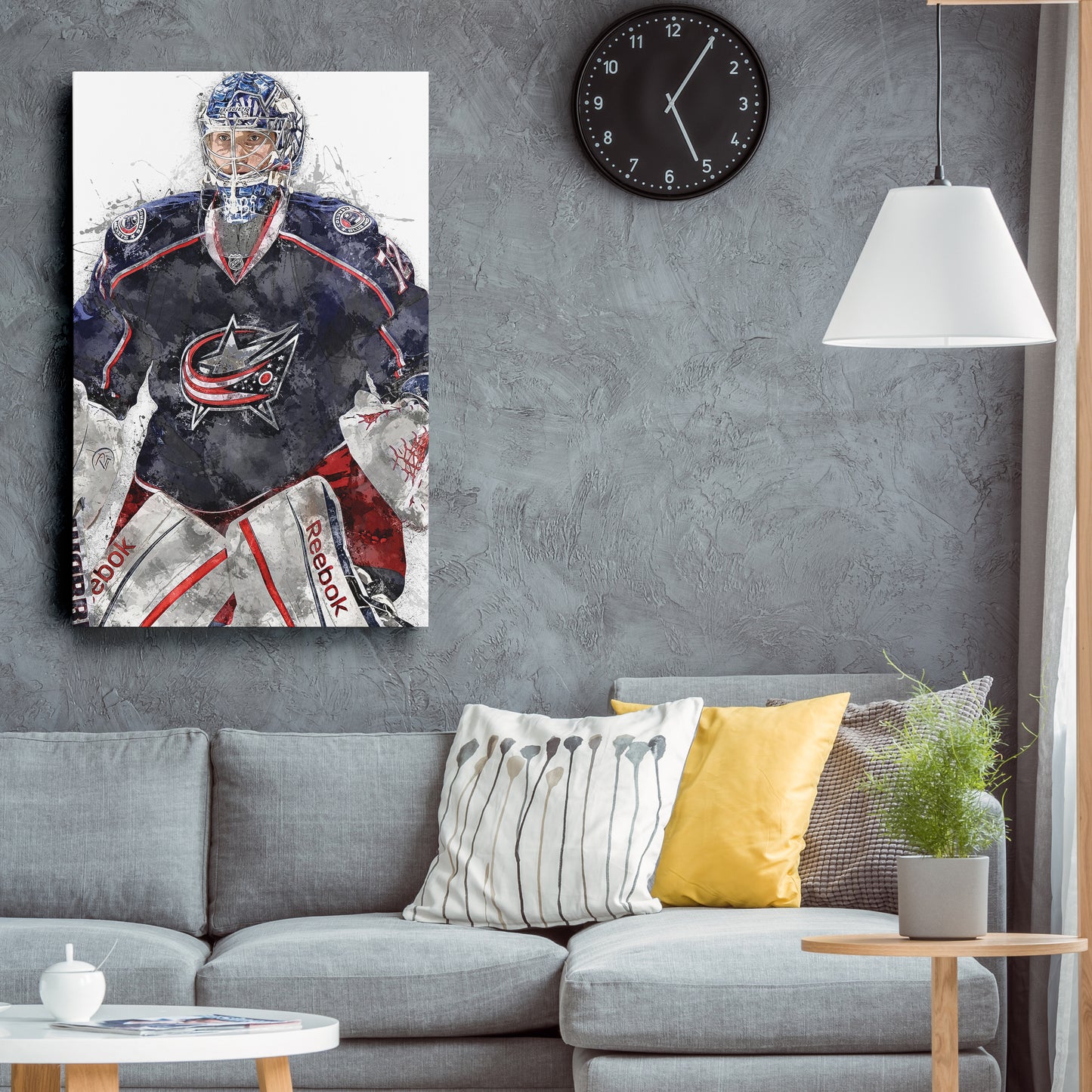Sergei Bobrovsky Canvas Art – Columbus Blue Jackets Wall Decor