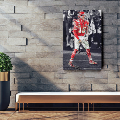 Patrick Mahomes Canvas Art – Chiefs Celebration Wall Decor