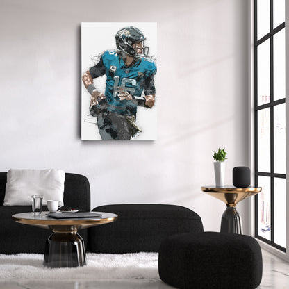 Trevor Lawrence Canvas Art – Jacksonville Jaguars Wall Decor