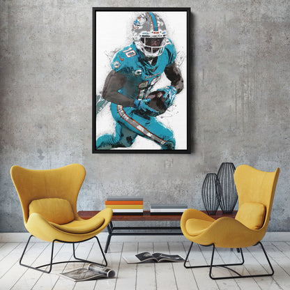 Tyreek Hill Canvas Art – Miami Dolphins Wall Decor