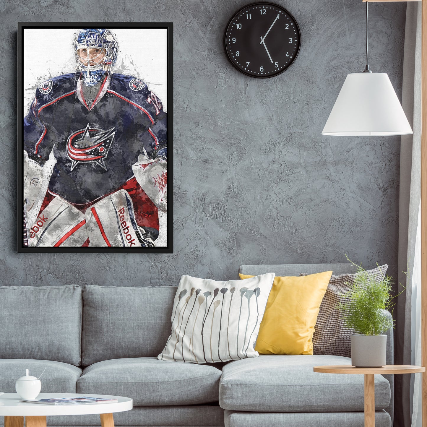 Sergei Bobrovsky Canvas Art – Columbus Blue Jackets Wall Decor