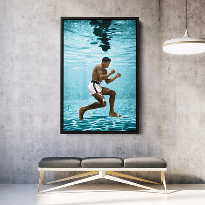 Muhammad Ali Underwater Canvas – Boxing Wall Art for Home Decor