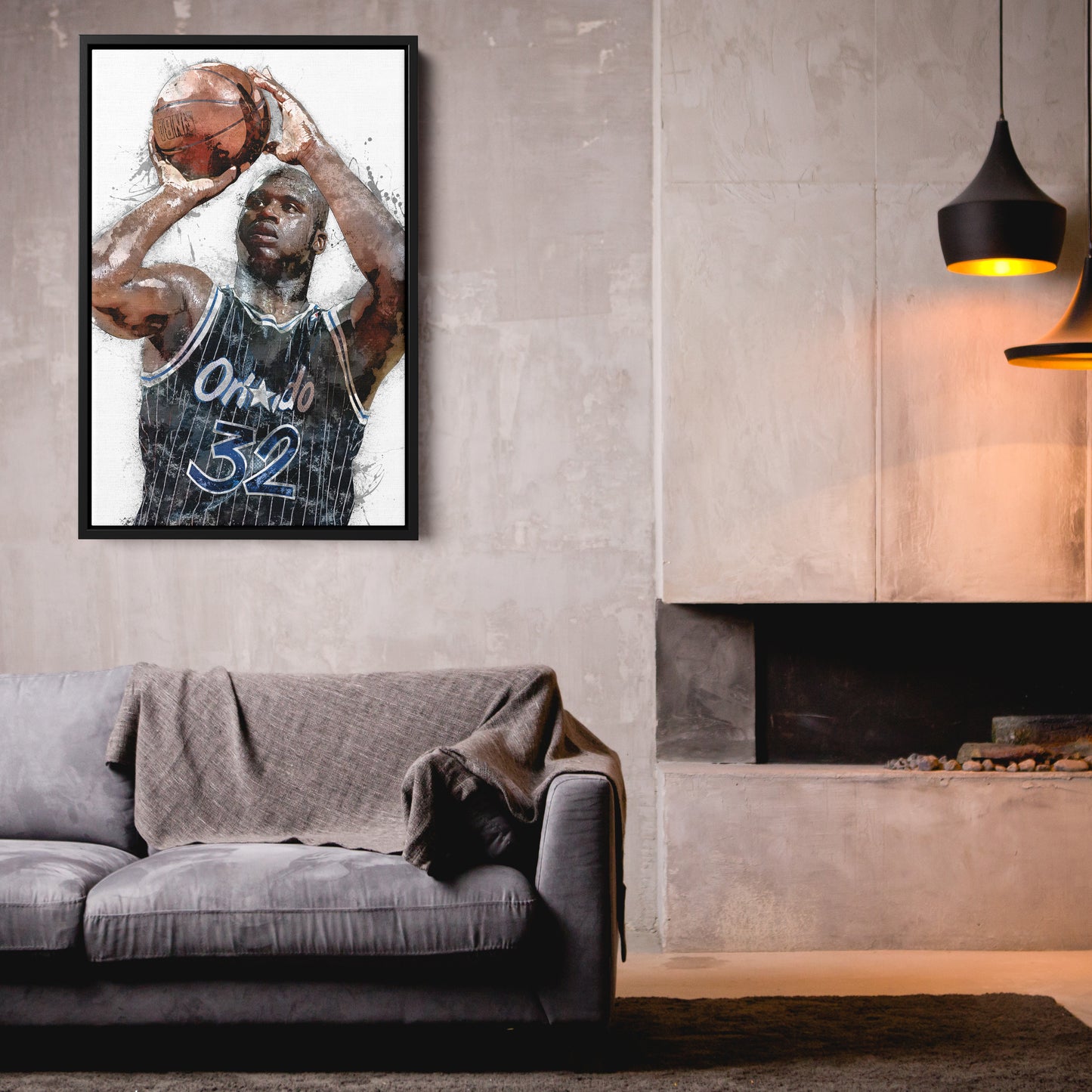 Shaquille O'Neal Canvas Art – Orlando Magic Wall Decor