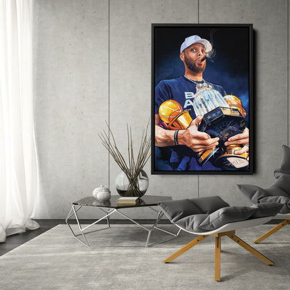 Stephen Curry Canvas – NBA Wall Art for Kids Decor
