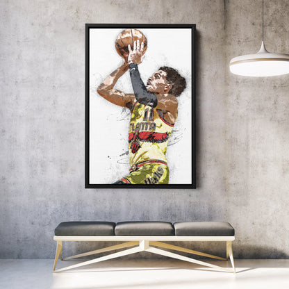 Trae Young Canvas Art – Atlanta Hawks Wall Decor